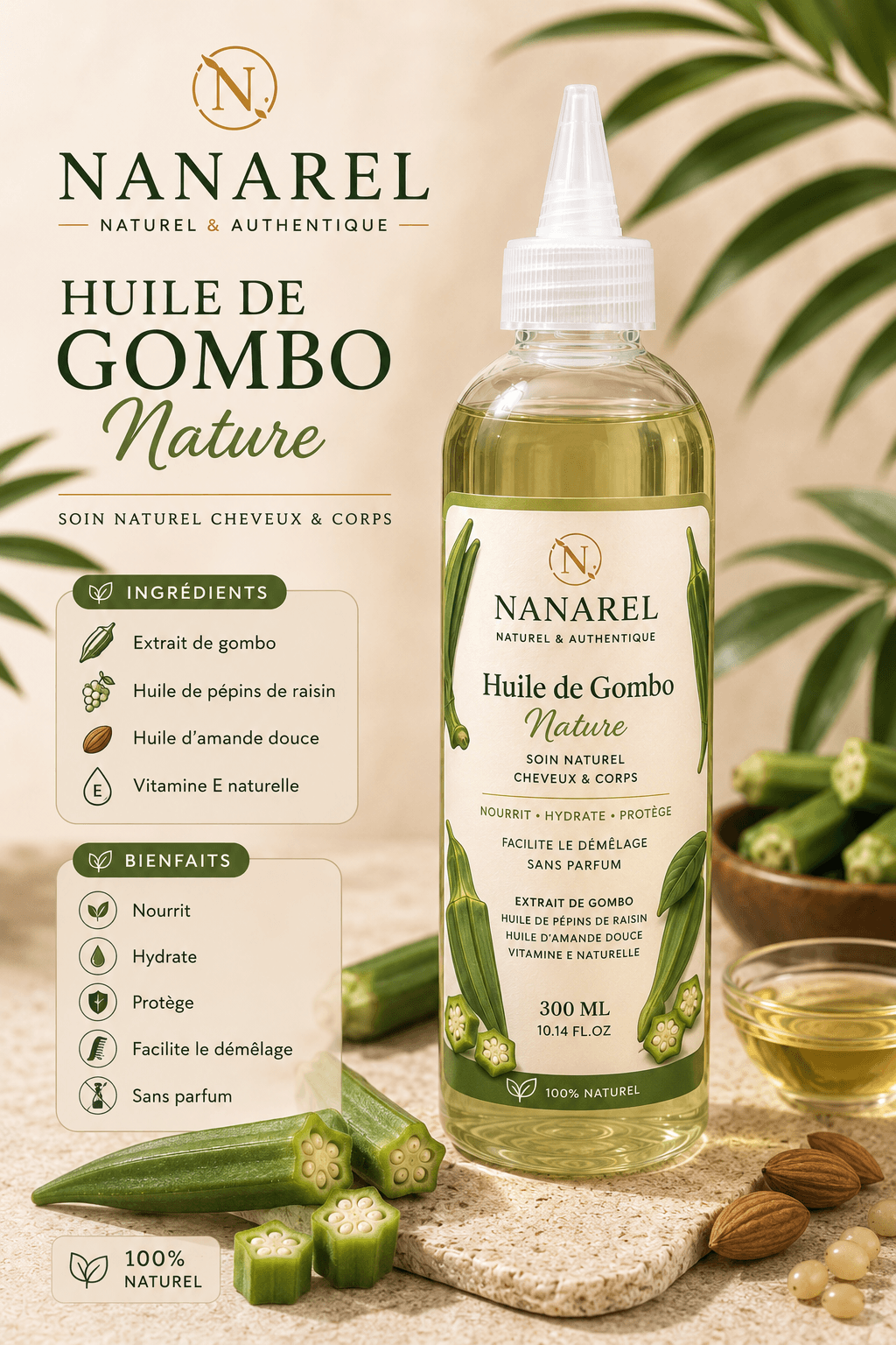 Huile de Gombo Nature